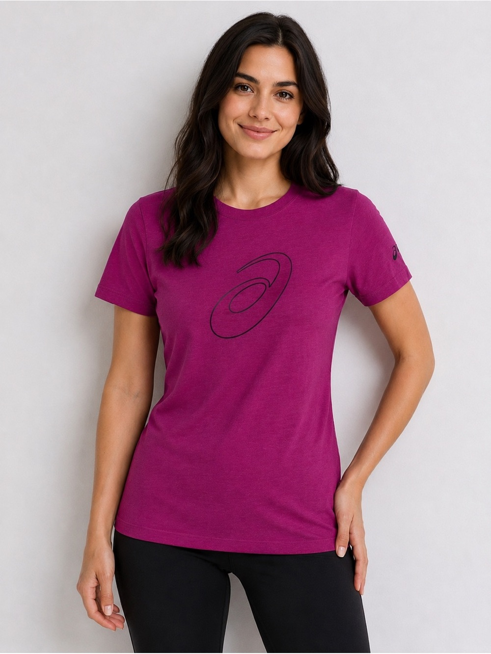 Asics Women's Fuchsia Pink Graphic Tee Size Small